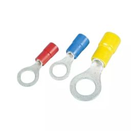 JST (JAPAN SOLDERLESS TERMINALS) FV Insulated Ring Terminal 4mm Stud Size 1mm² to 2.6mm² Wire Size Blue, FVWS2-4 (Pack of 100 Pcs)-image-63