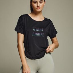 MKH Women Dri-FIT Typography Printed Round Neck Relaxed Fit T-shirt-picture-2