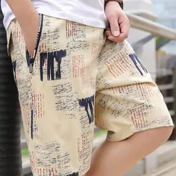 StyleCast x Revolte Men Printed Regular Fit Mid-Rise Cotton Shorts-image-52