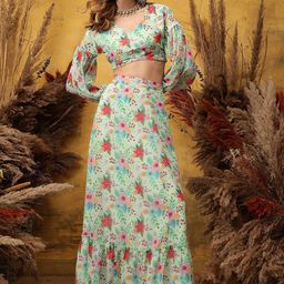 indo street Printed  Top & Skirt Co-Ords-32