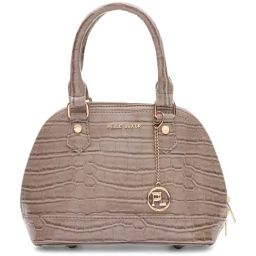 PELLE LUXUR Mushroom Brown Textured Small Purse Handbag-image-99