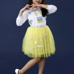 ZIP ZAP ZOOP Girls Printed T-shirt with Skirt-picture-37