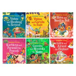 Vehicles of GodsVishnu Ganesha Indra Shiva and Kartikeya Story Books Pack of 6 - English-25