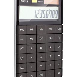 Deli W1589 Calculator 12 Digit Large LCD Display, 120 Step Check (Black)-4
