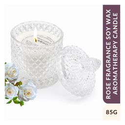 Coco Crush Rose Aromatherapy Crystal Jar Candle  100% Pure Soy Wax  Natural Fragrance - 85 g-23