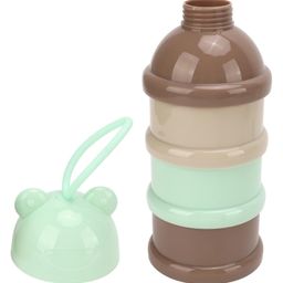 The Cheeky Kidzz Baby Formula Dispenser Foodgrade PP Double Layer Anti-Leak Milk Powder Cerelac Food Storage Dispenser 3 Container First Feed Box- Green image 2