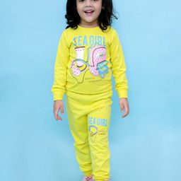 CHANDRIKA Girls Lime Green Clothing Set-image-24