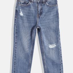 Mango Kids Boys Cotton Low Distress Light Fade Jeans-image-51