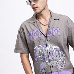 Kook N Keech Marvel Venom Printed Oversized Casual Shirt-image-90