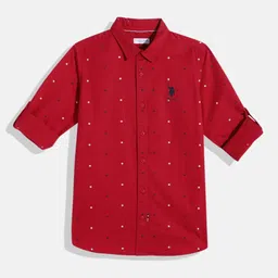 U.S. Polo Assn. Kids Boys Pure Cotton Printed Casual Shirt-picture-46