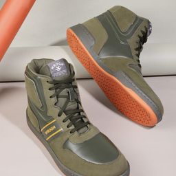 WROGN Men Round-Toe Mid-Top Sneakers-picture-11
