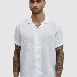Snitch Men Relaxed Boxy Opaque Casual Shirt-image-128