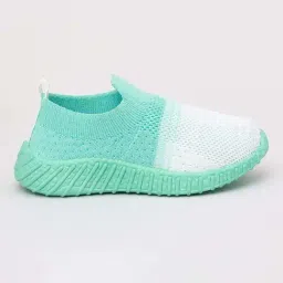 Priaansha Kids White & Sea Green Casual Slip-Ons-image-95