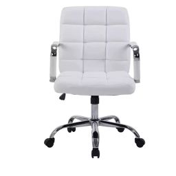 Ib basics Low Back Leatherette Office Revolving Chair/Manager Chair White, ER49-image-33