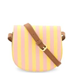 Fastrack Powder Pink & Yellow Striped Small Sling Handbag-picture-11