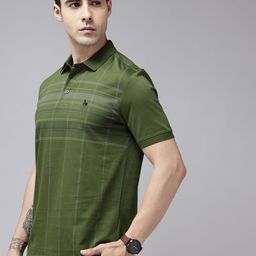 Van Heusen Geometric Printed Polo Collar Pure Cotton Slim Fit T-shirt-picture-11