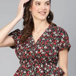 Oxolloxo Multicolor Floral Print Crop Top-image-77