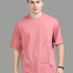 Bushirt Peach Regular Fit Cotton Oversize Crew T-Shirt-picture-21