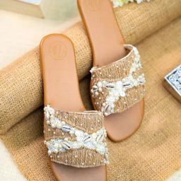 NR by Nidhi Rathi Women's Golden Casual Sandals-image-16