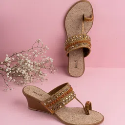 Inc 5 Embellished Ethnic Wedge Sandals-16