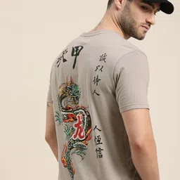 Moda Rapido Men Grey & Black Printed T-shirt-picture-35