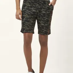 People by Pantaloons Olive Regular Fit Printed Shorts-picture-37