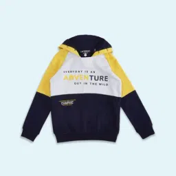 Pantaloons Junior White & Navy Cotton Color Block Full Sleeves Sweatshirt-image-31