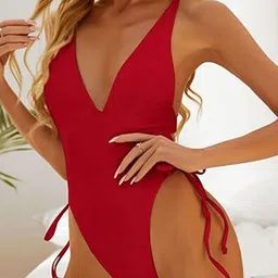 BAESD Self-Designed Plunge Neck Bodysuit-image-1