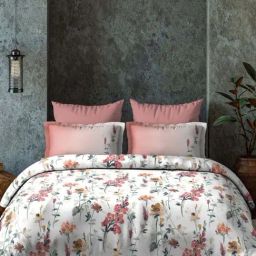 DDECOR Sienna Bedding Set(Double Comforter, Double Bedsheet & 2 Pillow Covers), Red-picture-3