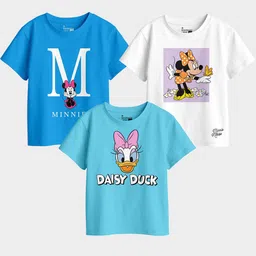 BonOrganik Girls 3 Printed Applique T-shirt-12