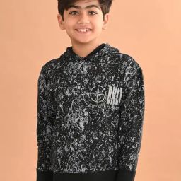 LilPicks Kids Black Printed Full Sleeves Sweatshirt-image-100