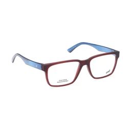Web Eyewear Red Rectangular Eye Frames for Men image 4