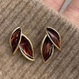 SZN Gold Plated Leaf Shaped Studs-46