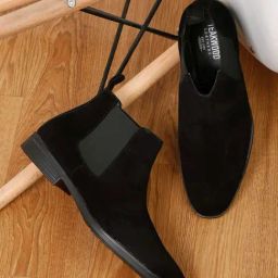 Teakwood Leathers Men's Black Chelsea Boots-image-66