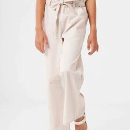 Kate & Oscar Kids White Cotton Relaxed Fit Trousers-image-35