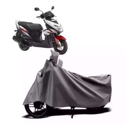 Auto Pearl Two Wheeler Cover with Bag for Yamaha Cygnus Ray ZR, Silver-picture-24