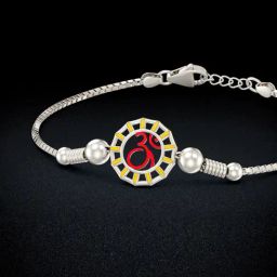 Joyalukkas 92.5 Sterling Silver Combination Model Mens Rakhi Bracelet-21