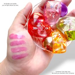 FLENGO; MADE FOR YOU Moisturizing And Hydrating Cute Heart Shaped Lip Gloss Tint For Women/Girls | Long Lasting & Easy To Use | Nourishing Natural Lips & Cheek Tint (Pack Of 1) image 3