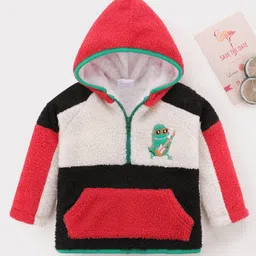 Kookie Kids Full Sleeves Sweat Jackets Cartoon Applique - Multicolour-picture-3