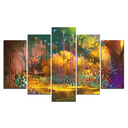 WENS Nature's Art 5 Pieces Laminated Wall Panels  -  Multicolor-image-54