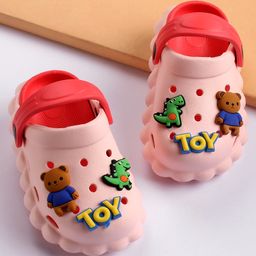 Cute Walk by Babyhug Slip On Clogs with Back Strap & Toy Applique - Pink-picture-3