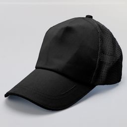 Tipy Tipy Tap Mesh Detailed Solid Baseball Cap - Black-picture-2