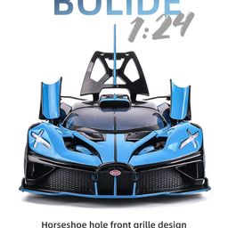 Magicwand 1:24 Scale Die-Cast Bugattti Bolide with 4 Openable Doors,pull Back Action,lights,music & Working Horn & Smoke-19