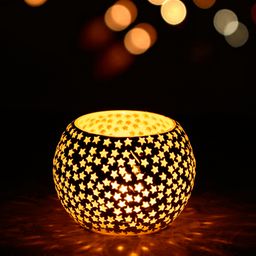 eCraftIndia Mosaic Glass Decorative Tea Light Holder/Diya-5