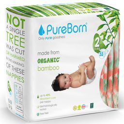 PureBorn Organic Disposable Baby Diapers I Super Soft I Maximum Leakage Protection I Made with Organic Bamboo I Single (Pack Of 32 Pcs), Size 2 (3-6 Kg)-15