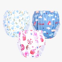 Chinmay Kids Baby Panty Boys and Girls Reusable Washable Printed Panty Pack of 3-20