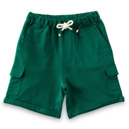 JusCubs Cotton Knit Solid Cargo Shorts - Teal-picture-47