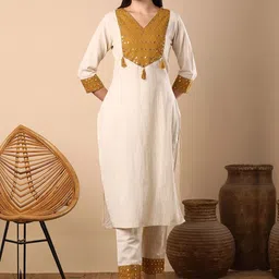 FASHOR Mirror Embroidered Tunic & Trousers Co-Ord Set-picture-20