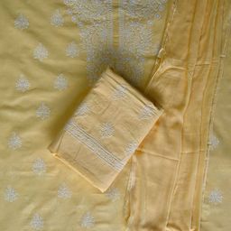 Seva Chikan Embroidered Unstitched Dress Material-image-58