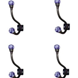Indianshelf Purple & White 4 Pieces Metal Wall Hook-image-68